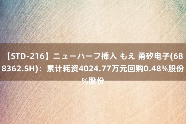 【STD-216】ニューハーフ挿入 もえ 甬矽电子(688362.SH)：累计耗资4024.77万元回购0.48%股份