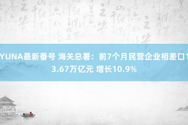 YUNA最新番号 海关总署：前7个月民营企业相差口13.67万亿元 增长10.9%