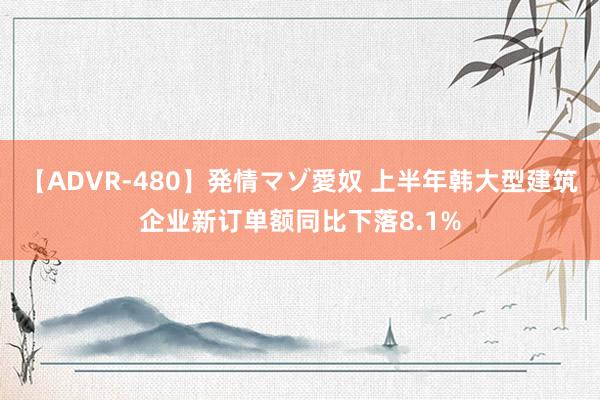 【ADVR-480】発情マゾ愛奴 上半年韩大型建筑企业新订单额同比下落8.1%