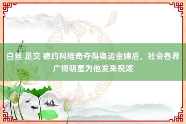 白丝 足交 德约科维奇夺得奥运金牌后，社会各界广博明星为他发来祝颂