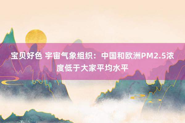 宝贝好色 宇宙气象组织：中国和欧洲PM2.5浓度低于大家平均水平